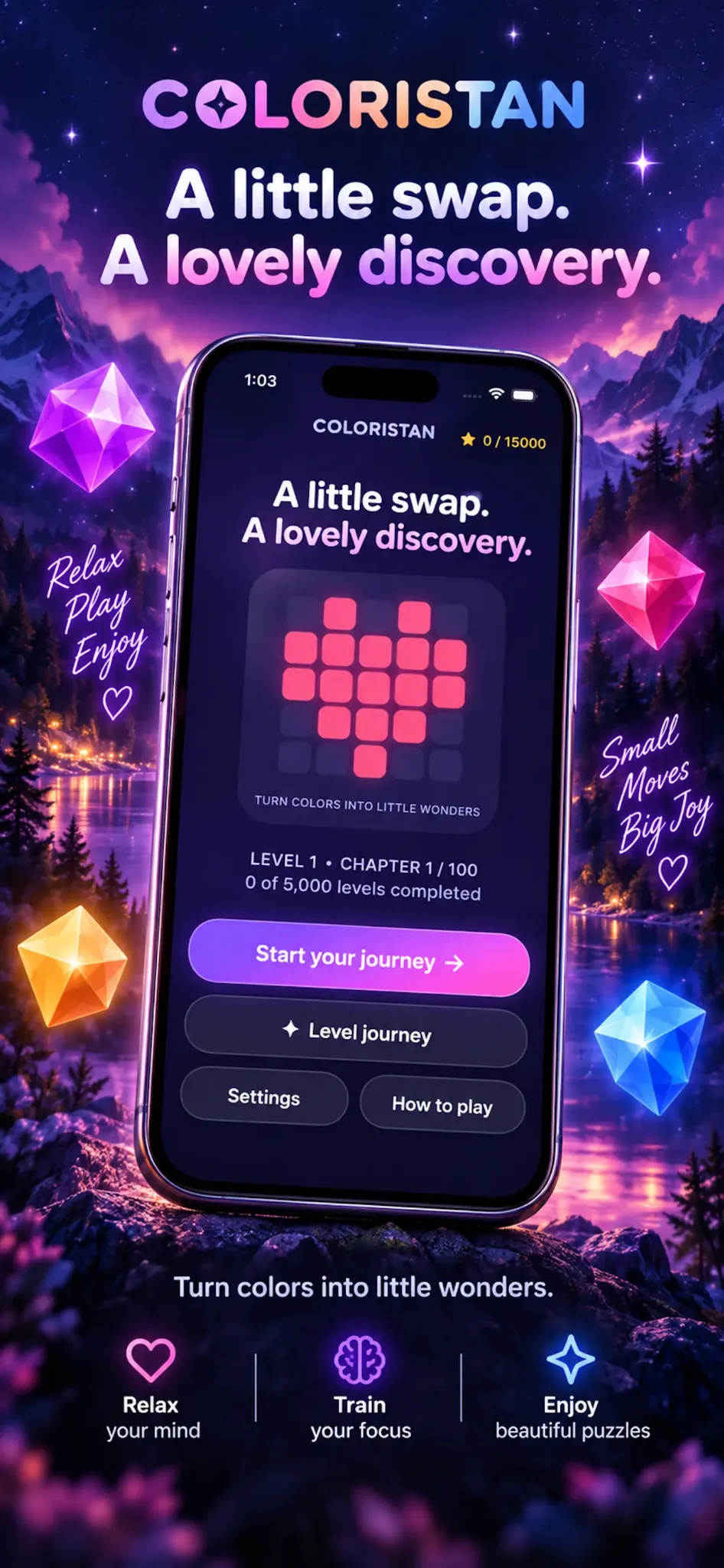Coloristan promotional artwork showing a colorful puzzle